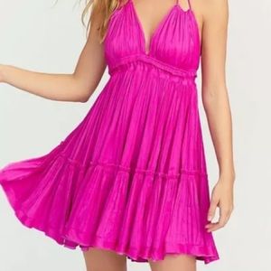 Free People hot pink mini dress